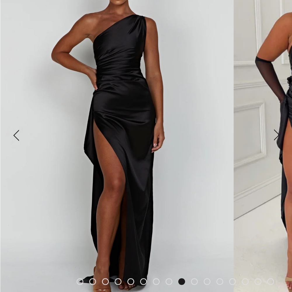 Babyboo black satin dress